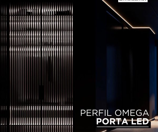 Perfil Omega Porta Led-Pasillos